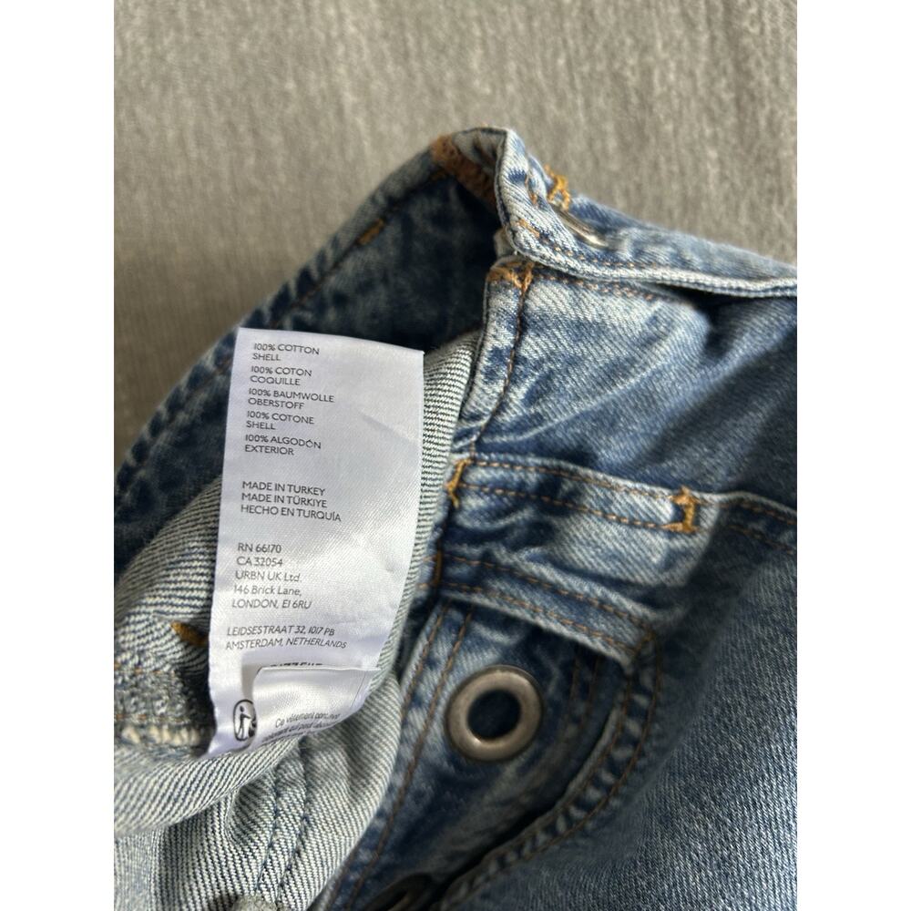 Free People Call Me Crazy Cargo Jeans 26 We The Free Grommet Waist Blue - Picture 14 of 16